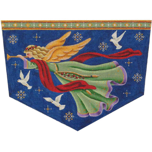 Rebecca Wood Designs The Announcement Stocking Cuff Needlepoint Canvas - 18M