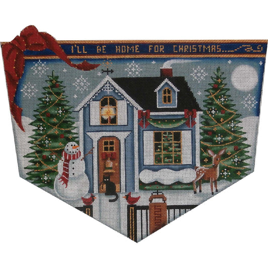 Rebecca Wood Designs Winter Cottage Needlepoint Canvas - 18M