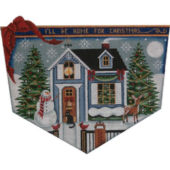 Rebecca Wood Designs Winter Cottage Needlepoint Canvas - 18M