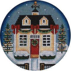 Rebecca Wood Designs Christmas Cottage Needlepoint Canvas