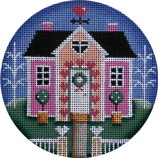 Rebecca Wood Designs Love Cottage Needlepoint Canvas