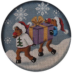 Rebecca Wood Designs Big Present Needlepoint Canvas - 18M