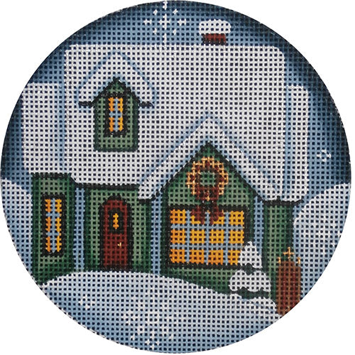 Rebecca Wood Designs Green Cottage Needlepoint Canvas - 18M