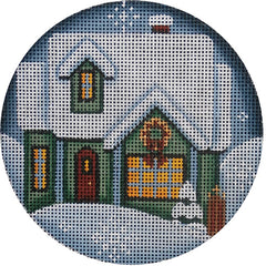 Rebecca Wood Designs Green Cottage Needlepoint Canvas - 13M
