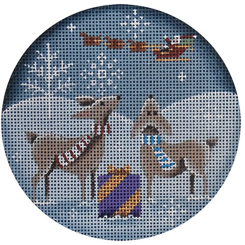 Rebecca Wood Designs There He Goes Needlepoint Canvas - 13M