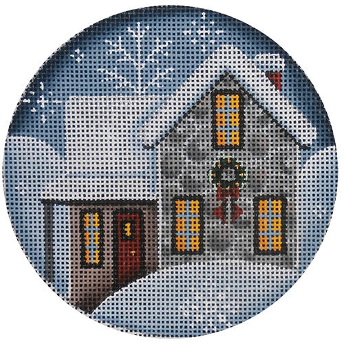 Rebecca Wood Designs Rock Cottage Needlepoint Canvas - 18M