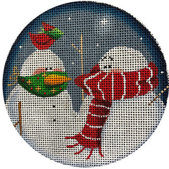 Rebecca Wood Designs Masked Snowman Needlepoint Canvas