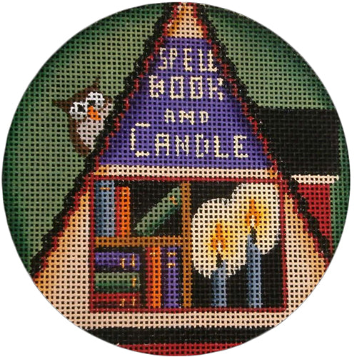 Rebecca Wood Designs Spell Book & Candle Needlepoint Canvas - 13M