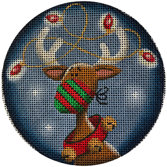 Rebecca Wood Designs Masked Santa Needlepoint Canvas