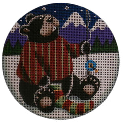 Rebecca Wood Designs Fish For Dinner Needlepoint Canvas - 18M