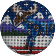Rebecca Wood Designs What Do You Buy a Moose Needlepoint Canvas - 18M
