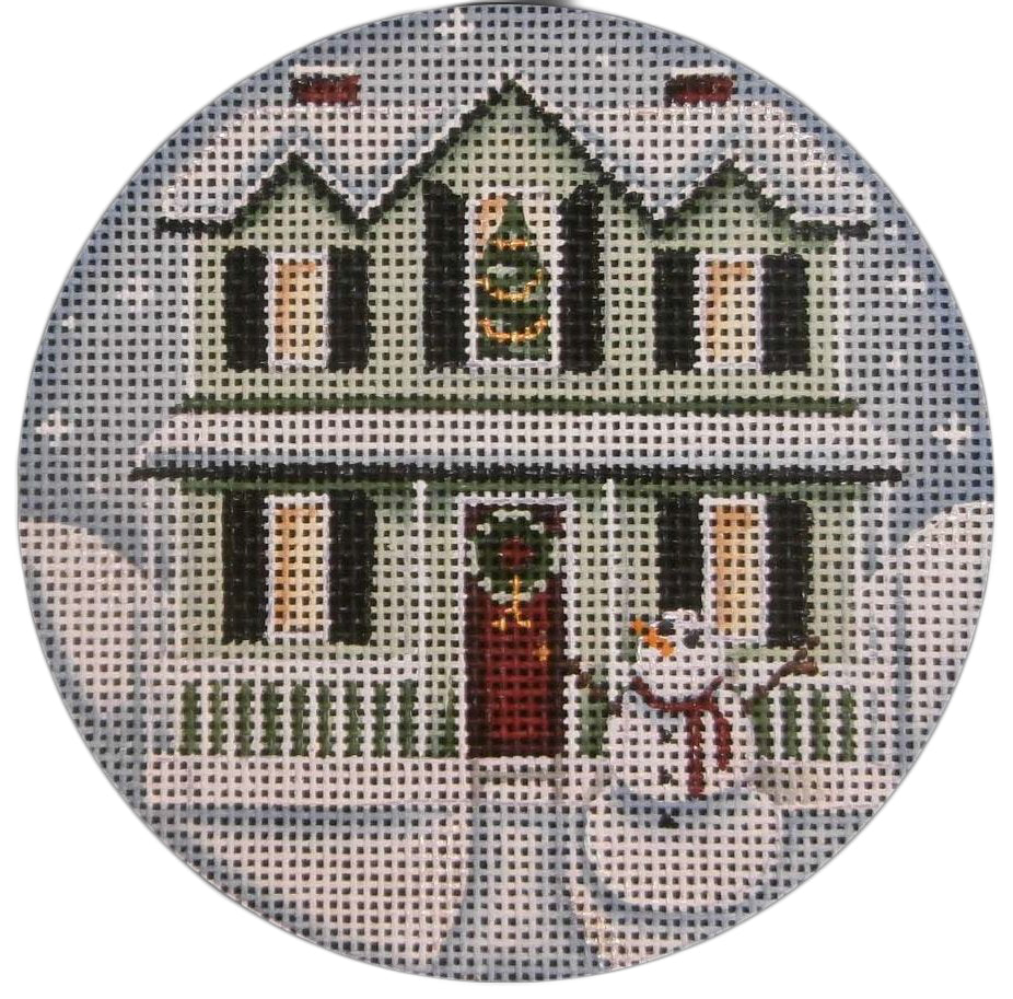Rebecca Wood Designs Green Christmas Needlepoint Canvas - 13M