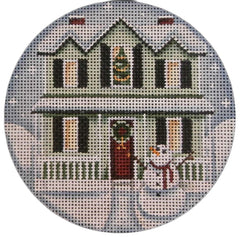 Rebecca Wood Designs Green Christmas Needlepoint Canvas - 13M