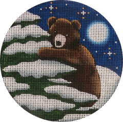 Rebecca Wood Designs Tree Cub & Moon Needlepoint Canvas - 13M