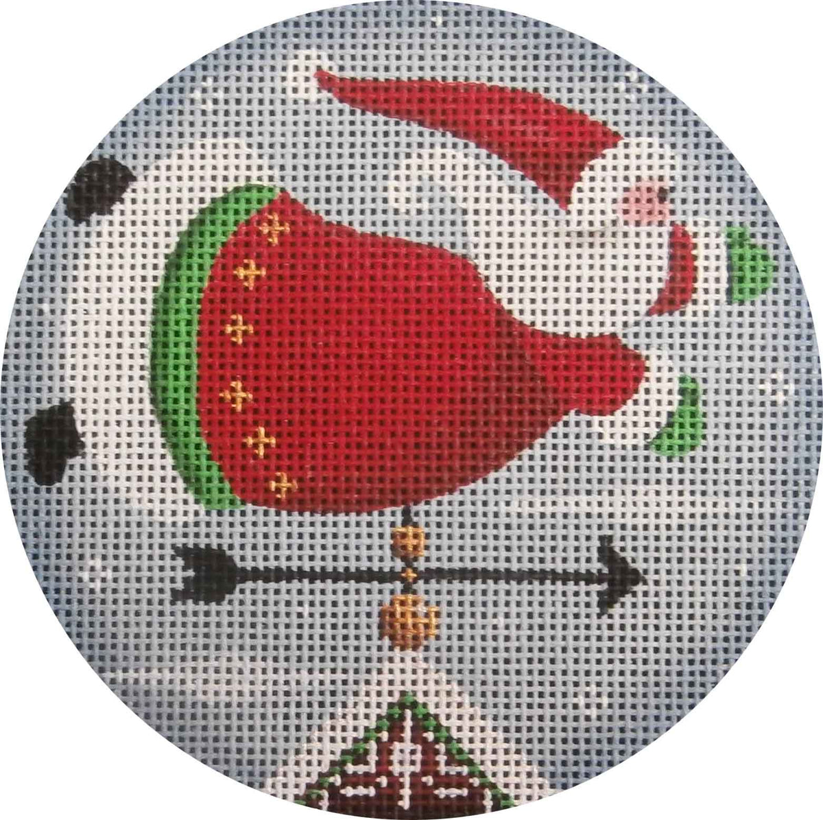 Rebecca Wood Designs Santa Vane Needlepoint Canvas - 18M