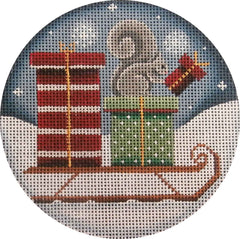 Rebecca Wood Designs Squirrel with Presents Needlepoint Canvas - 18M