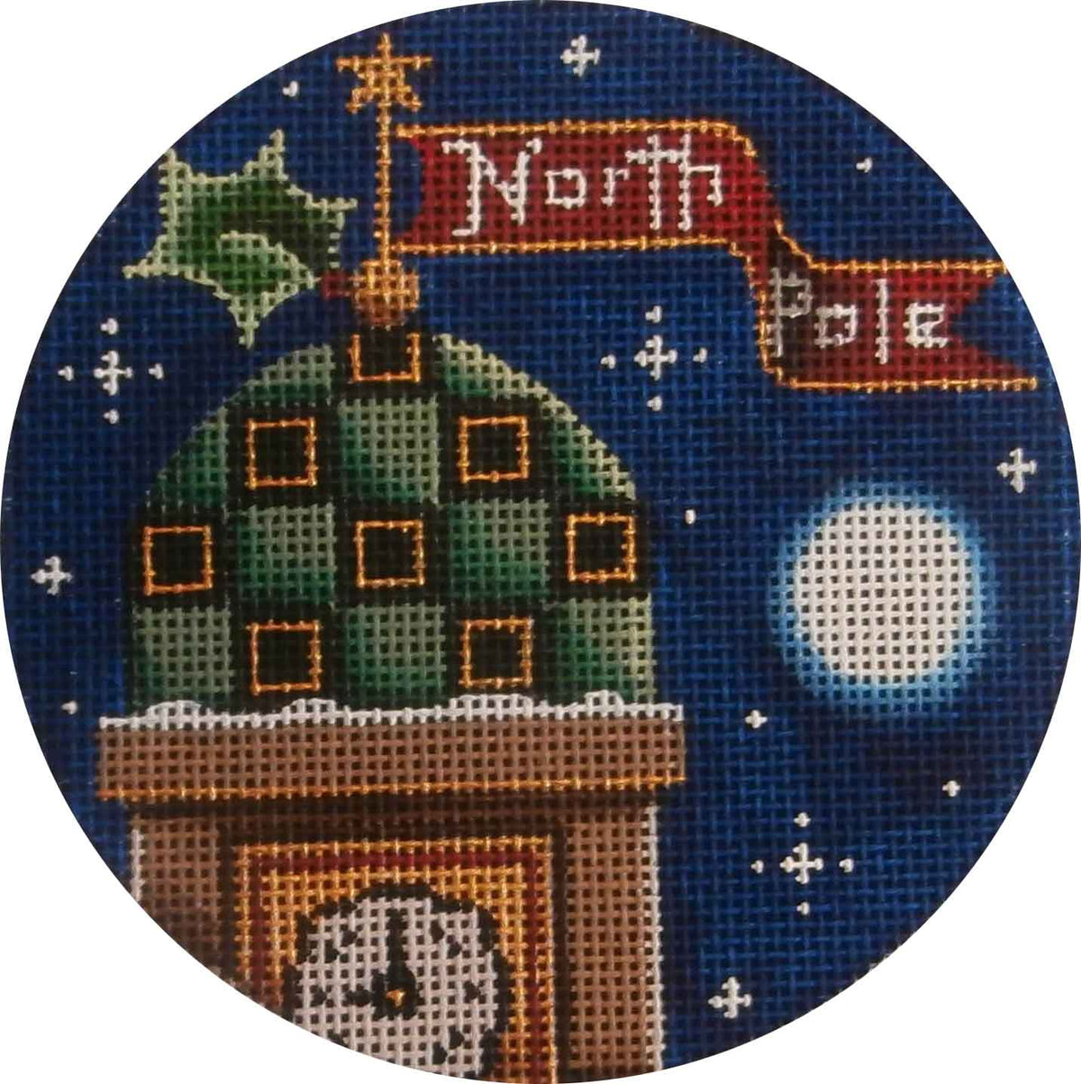 Rebecca Wood Designs Clock Tower Needlepoint Canvas - 18M
