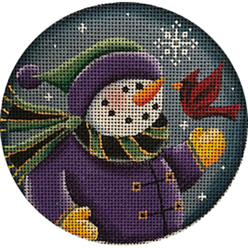 Rebecca Wood Designs Snow Child & Cardinal Needlepoint Canvas - 18M