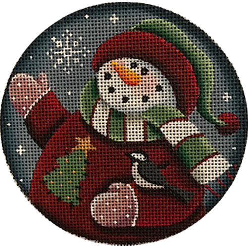 Rebecca Wood Designs Red Snow Child Needlepoint Canvas - 13M