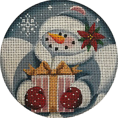 Rebecca Wood Designs Snow Woman with Presents Needlepoint Canvas - 18M