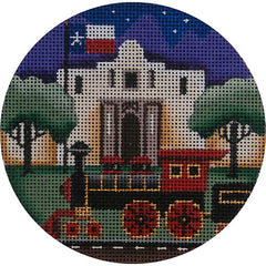 Rebecca Wood Designs Texas Train Needlepoint Canvas - 13M