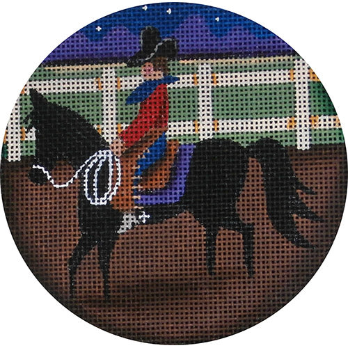 Rebecca Wood Designs The Rider Horse Needlepoint Canvas - 18M