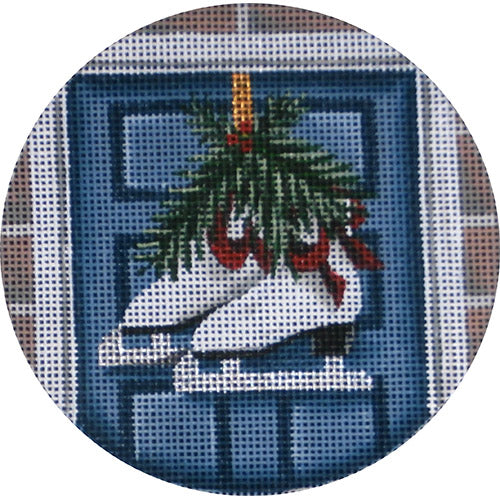 Rebecca Wood Designs Ice Skates Needlepoint Canvas - 18M
