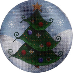 Rebecca Wood Designs Curly Tree Needlepoint Canvas