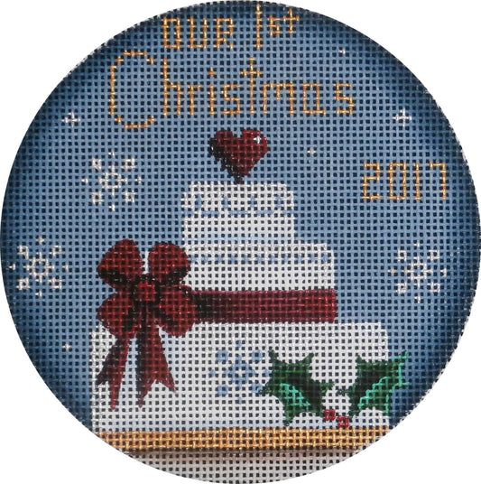 Rebecca Wood Designs First Christmas Cake Needlepoint Canvas - 13M