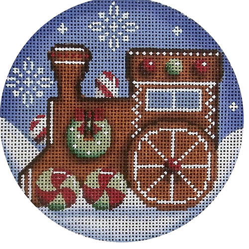 Rebecca Wood Designs Gingerbread Engine Needlepoint Canvas