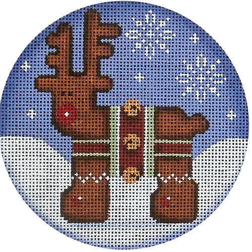 Rebecca Wood Designs Gingerbread Deer Needlepoint Canvas