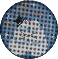 Rebecca Wood Designs First Christmas Two Snowman Needlepoint Canvas - 13M