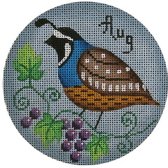 Rebecca Wood Designs August Bird Needlepoint Canvas