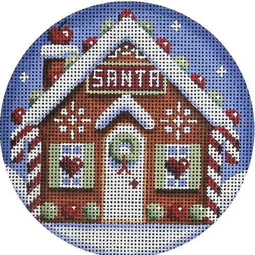 Rebecca Wood Designs Gingerbread Cottage Needlepoint Canvas