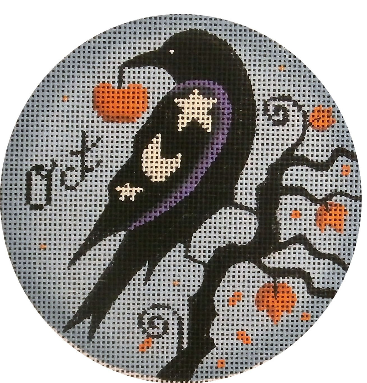 Rebecca Wood Designs October Bird with Fruit Needlepoint Canvas