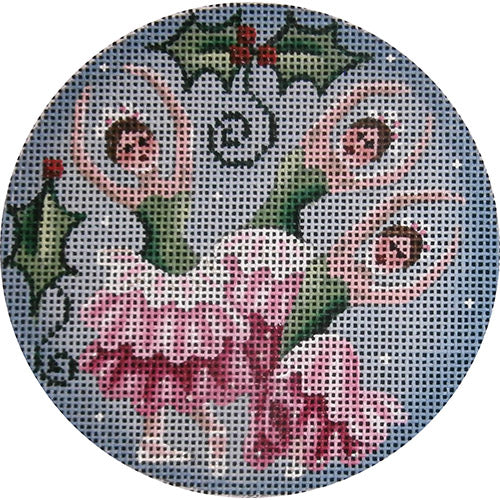 Rebecca Wood Designs Nutcracker Flowers Needlepoint Canvas - 18M