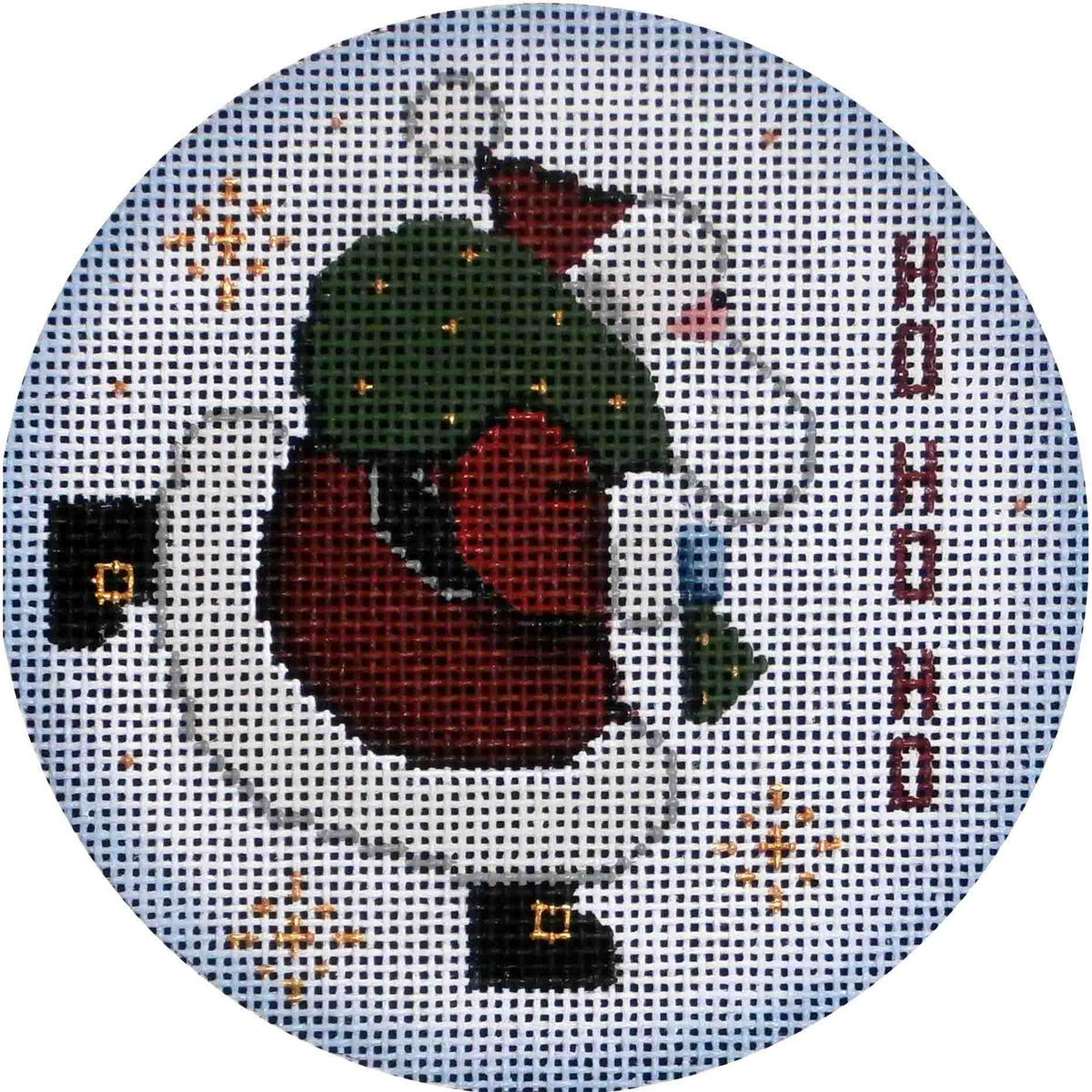 Rebecca Wood Designs Ho Ho Ho Santa Needlepoint Canvas