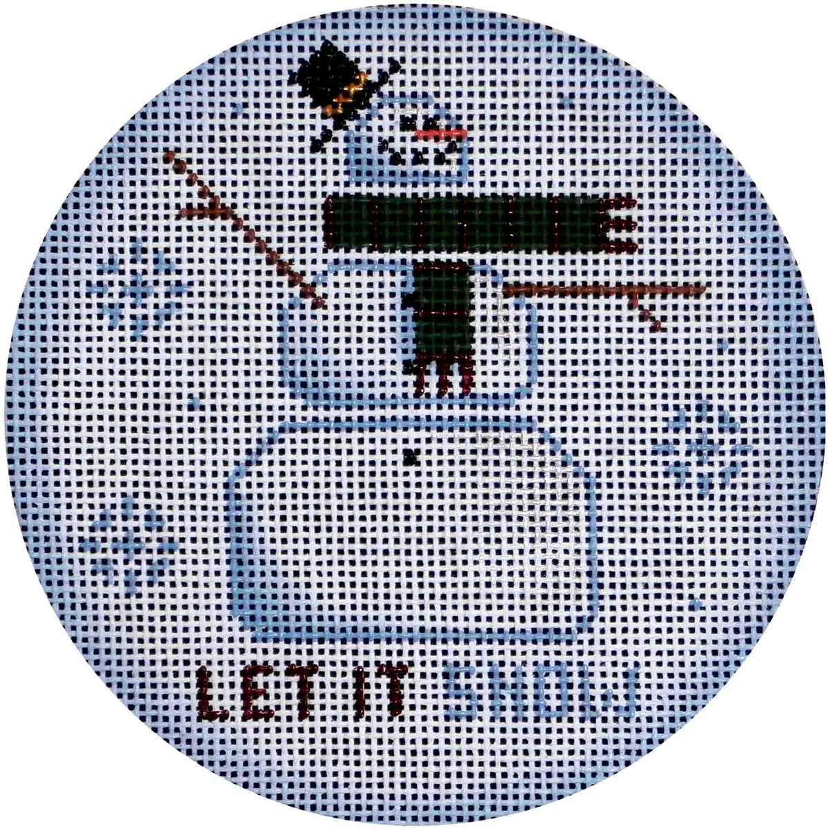 Rebecca Wood Designs Let It Snow Ornament Needlepoint Canvas