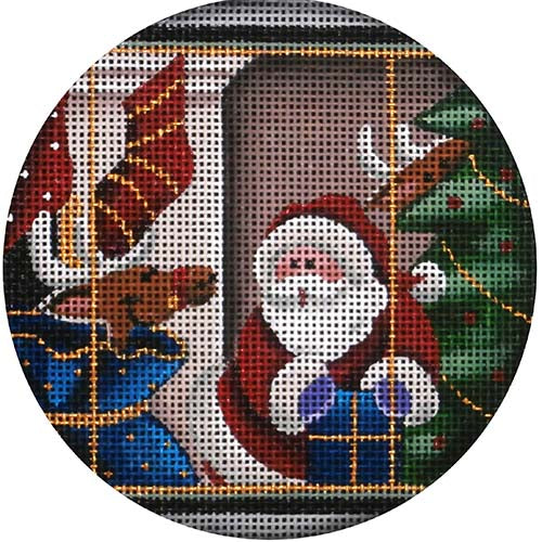Rebecca Wood Designs Snoopy Reindeer Ornament Needlepoint Canvas