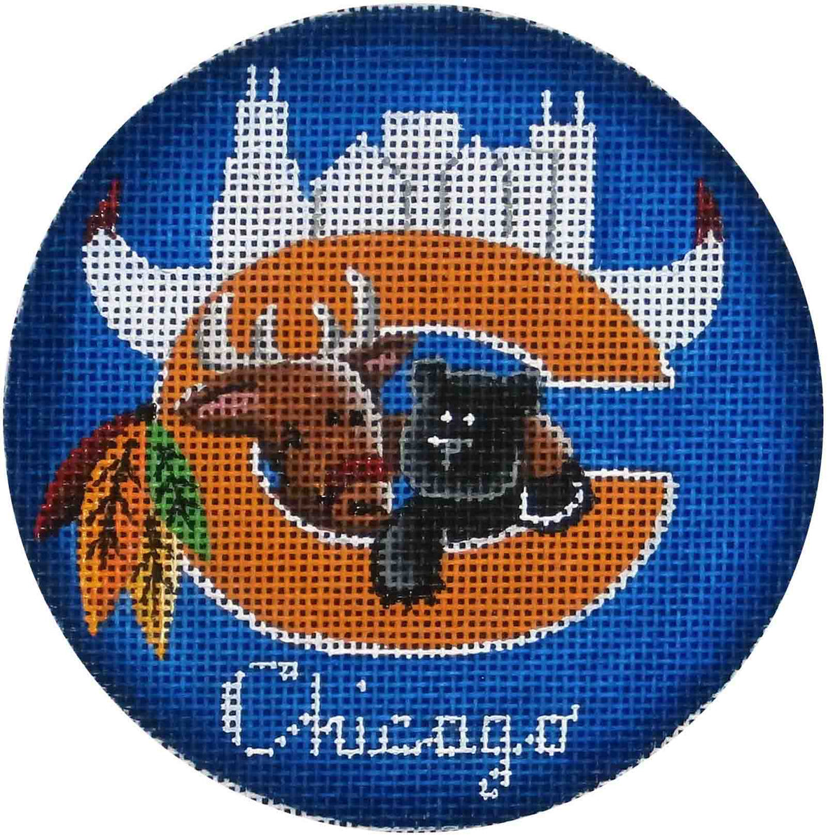 Rebecca Wood Designs Chicago Deer Needlepoint Canvas