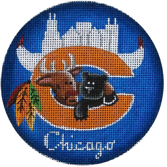 Rebecca Wood Designs Chicago Deer Needlepoint Canvas