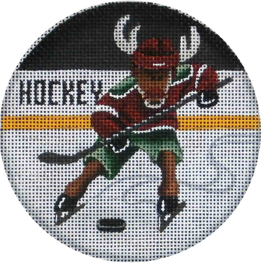 Rebecca Wood Designs Hockey Deer Needlepoint Canvas