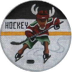 Rebecca Wood Designs Hockey Deer Needlepoint Canvas