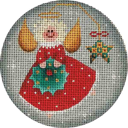 Rebecca Wood Designs Wreath Angel Needlepoint Canvas