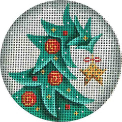 Rebecca Wood Designs Tippsey Tree Needlepoint Canvas