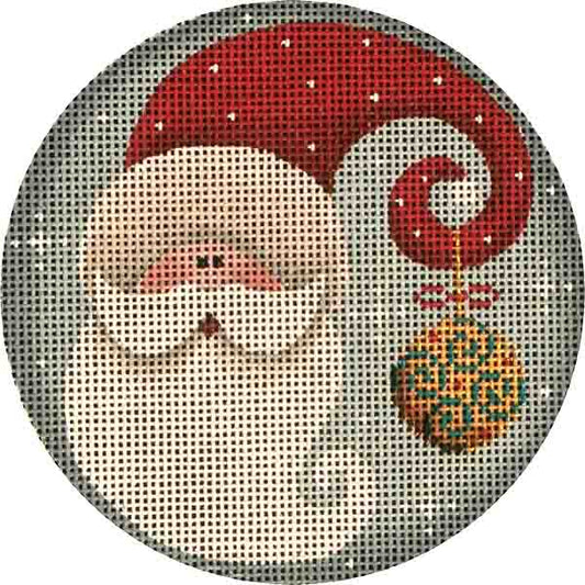 Rebecca Wood Designs Spiral Santa Needlepoint Canvas