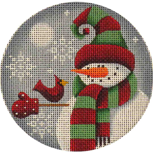 Rebecca Wood Designs December Snowman Needlepoint Canvas