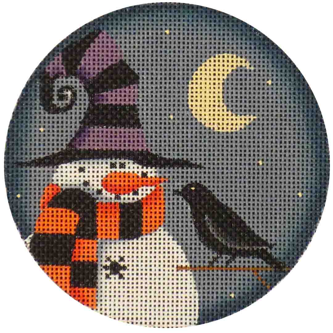 Rebecca Wood Designs October Snowman Needlepoint Canvas