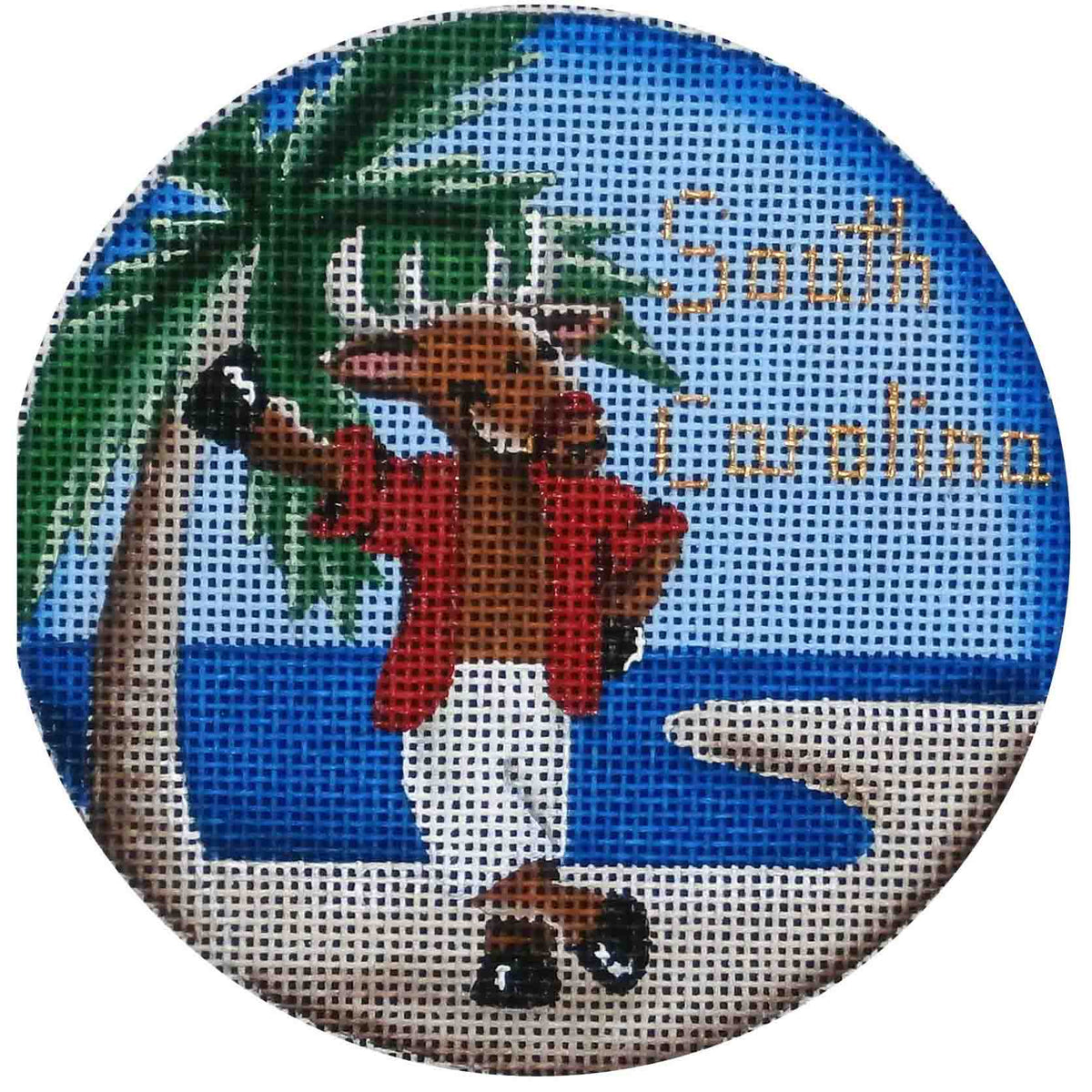 Rebecca Wood Designs Carolina Deer Needlepoint Canvas