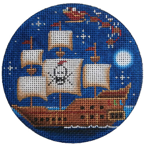 Rebecca Wood Designs Pirate Christmas Needlepoint Canvas